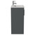 Avant Satin Grey 500mm 2 Door Vanity Unit with Glide Basin Side View