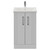 Avant Satin White 500mm 2 Door Vanity Unit with Glide Basin Front View