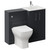 Avant Satin Anthracite 1000mm 2 Door Vanity Unit and Toilet Suite with Angel Basin Left Hand View