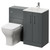 Avant Satin Grey 1000mm 2 Door Vanity Unit and Toilet Suite with Angel Basin Right Hand View