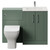Avant Satin Green 1100mm 2 Door Vanity Unit and Toilet Suite with Angel Basin Front View