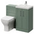 Avant Satin Green 1000mm 2 Door Vanity Unit and Toilet Suite with Rimini Basin Right Hand View