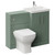 Avant Satin Green 1000mm 2 Door Vanity Unit and Toilet Suite with Rimini Basin Left Hand View