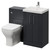 Avant Satin Anthracite 1000mm 2 Door Vanity Unit and Toilet Suite with Rimini Basin Right Hand View