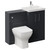 Avant Satin Anthracite 1000mm 2 Door Vanity Unit and Toilet Suite with Rimini Basin Left Hand View