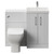 Avant Satin White 1000mm 2 Door Vanity Unit and Toilet Suite with Rimini Basin Front View