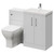 Avant Satin White 1100mm 2 Door Vanity Unit and Toilet Suite with Rimini Basin Right Hand View