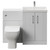 Avant Satin White 1100mm 2 Door Vanity Unit and Toilet Suite with Rimini Basin Front View