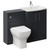Avant Satin Anthracite 1100mm 2 Door Vanity Unit and Toilet Suite with Arc Basin Left Hand View
