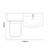 Avant Satin Anthracite 1100mm 2 Door Vanity Unit and Toilet Suite with Arc Basin Top Down Dimensions thumbnail