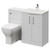 Avant Satin White 1100mm 2 Door Vanity Unit and Toilet Suite with Arc Basin Right Hand View