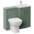 Avant Satin Green 1000mm 2 Door Vanity Unit and Toilet Suite with Glide Basin Left Hand View