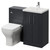 Avant Satin Anthracite 1000mm 2 Door Vanity Unit and Toilet Suite with Glide Basin Right Hand View