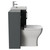 Avant Satin Grey 1000mm 2 Door Vanity Unit and Toilet Suite with Glide Basin Side View