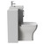 Avant Satin White 1000mm 2 Door Vanity Unit and Toilet Suite with Glide Basin Side View