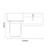 Avant Satin Anthracite 1100mm 2 Door Vanity Unit and Toilet Suite with Glide Basin Top Down Dimensions thumbnail