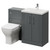 Avant Satin Grey 1100mm 2 Door Vanity Unit and Toilet Suite with Glide Basin Right Hand View