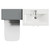 Avant Satin Grey 1100mm 2 Door Vanity Unit and Toilet Suite with Glide Basin Top View