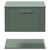 Avant Satin Green 600mm Wall Mounted Single Drawer Vanity Unit for Countertop Basins with Storage Shelf Front View