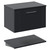 Avant Satin Anthracite 600mm Wall Mounted Single Drawer Vanity Unit for Countertop Basins with Storage Shelf Left Hand View