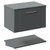 Avant Satin Grey 600mm Wall Mounted Single Drawer Vanity Unit for Countertop Basins with Storage Shelf Left Hand View