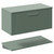 Avant Satin Green 800mm Wall Mounted Single Drawer Vanity Unit for Countertop Basins with Storage Shelf Left Hand View