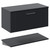 Avant Satin Anthracite 800mm Wall Mounted Single Drawer Vanity Unit for Countertop Basins with Storage Shelf Left Hand View thumbnail