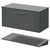 Avant Satin Grey 800mm Wall Mounted Single Drawer Vanity Unit for Countertop Basins with Storage Shelf Right Hand View