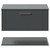 Avant Satin Grey 800mm Wall Mounted Single Drawer Vanity Unit for Countertop Basins with Storage Shelf Front View