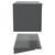 Avant Satin Grey 800mm Wall Mounted Single Drawer Vanity Unit for Countertop Basins with Storage Shelf Side View