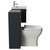 Avant Satin Anthracite 1000mm Wall Mounted Single Drawer Vanity Unit and Toilet Suite with Glide Basin Side View