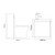 Avant Satin Anthracite 1000mm Wall Mounted Single Drawer Vanity Unit and Toilet Suite with Glide Basin Side On Dimensions thumbnail
