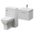 Avant Satin White 1000mm Wall Mounted Single Drawer Vanity Unit and Toilet Suite with Glide Basin Right Hand View