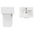 Avant Satin White 1000mm Wall Mounted Single Drawer Vanity Unit and Toilet Suite with Glide Basin Top View