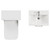 Avant Satin White 1000mm Wall Mounted 2 Drawer Vanity Unit and Toilet Suite with Glide Basin Top View