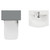 Avant Satin Grey 1000mm Wall Mounted Single Drawer Vanity Unit and Toilet Suite with Arc Basin Top View