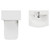 Avant Satin White 1000mm Wall Mounted Single Drawer Vanity Unit and Toilet Suite with Arc Basin Top View