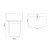 Avant Satin White 1000mm Wall Mounted Single Drawer Vanity Unit and Toilet Suite with Arc Basin Top Down Dimensions thumbnail