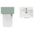 Avant Satin Green 1000mm Wall Mounted Single Drawer Vanity Unit and Toilet Suite with Rimini Basin Top View