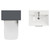Avant Satin Anthracite 1000mm Wall Mounted Single Drawer Vanity Unit and Toilet Suite with Rimini Basin Top View
