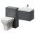 Avant Satin Grey 1000mm Wall Mounted Single Drawer Vanity Unit and Toilet Suite with Rimini Basin Right Hand View