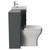 Avant Satin Grey 1000mm Wall Mounted 2 Drawer Vanity Unit and Toilet Suite with Rimini Basin Side View