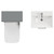 Avant Satin Grey 1000mm Wall Mounted 2 Drawer Vanity Unit and Toilet Suite with Rimini Basin Top View