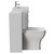 Avant Satin White 1000mm Wall Mounted 2 Drawer Vanity Unit and Toilet Suite with Rimini Basin Side View