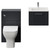 Avant Satin Anthracite 1000mm Wall Mounted Single Drawer Vanity Unit and Toilet Suite with Angel Basin Front View