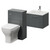 Avant Satin Grey 1000mm Wall Mounted Single Drawer Vanity Unit and Toilet Suite with Angel Basin Right Hand View
