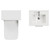Avant Satin White 1000mm Wall Mounted Single Drawer Vanity Unit and Toilet Suite with Angel Basin Top View