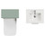 Avant Satin Green 1000mm Wall Mounted 2 Drawer Vanity Unit and Toilet Suite with Angel Basin Top View