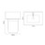 Avant Satin White 1000mm Wall Mounted 2 Drawer Vanity Unit and Toilet Suite with Angel Basin Top Down Dimensions thumbnail