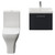 Avant Satin Anthracite 500mm Wall Mounted Single Drawer Vanity Unit and Kingston Toilet Suite with Glide Basin Front View